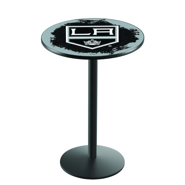 42" Blk Wrinkle Los Angeles Kings Pub Table